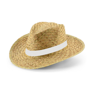 JEAN RIB. Natural straw hat with sublimated elastic band